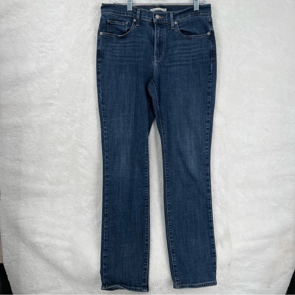 Levi's Classic Straight Jean Women US 30 blue denim zip fly 10 inch rise stretch